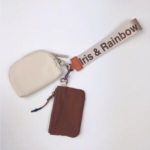 Iris & Rainbow Cream and Brown Wristlet Set